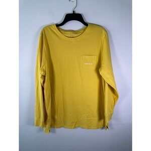 Ivory Ella Long Sleeve Pocket T-Shirt Unisex XXL Yellow Elephant Logo Tee Crew
